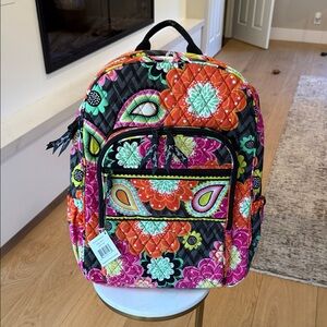 Vera Bradley Campus Colorful Floral Backpack